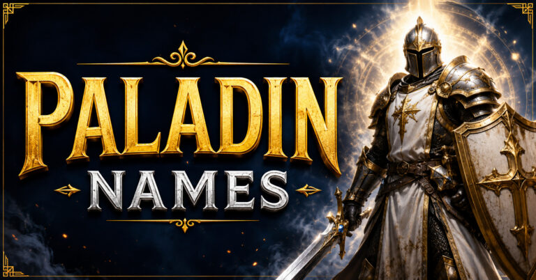 850+ Best Paladin Names for Every Heroic Character