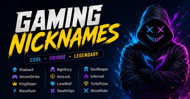 1000+ Gaming Nicknames: Cool, Funny, Stylish & Unique Gamer Names